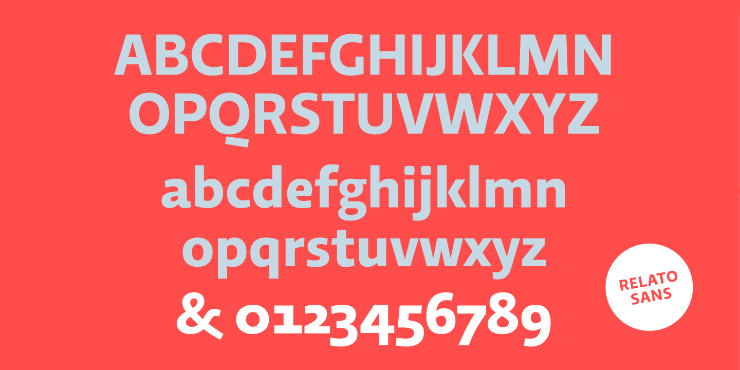 Relato Sans SemiBold Italic Font preview